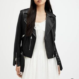 All Saints Black Leather Jacket